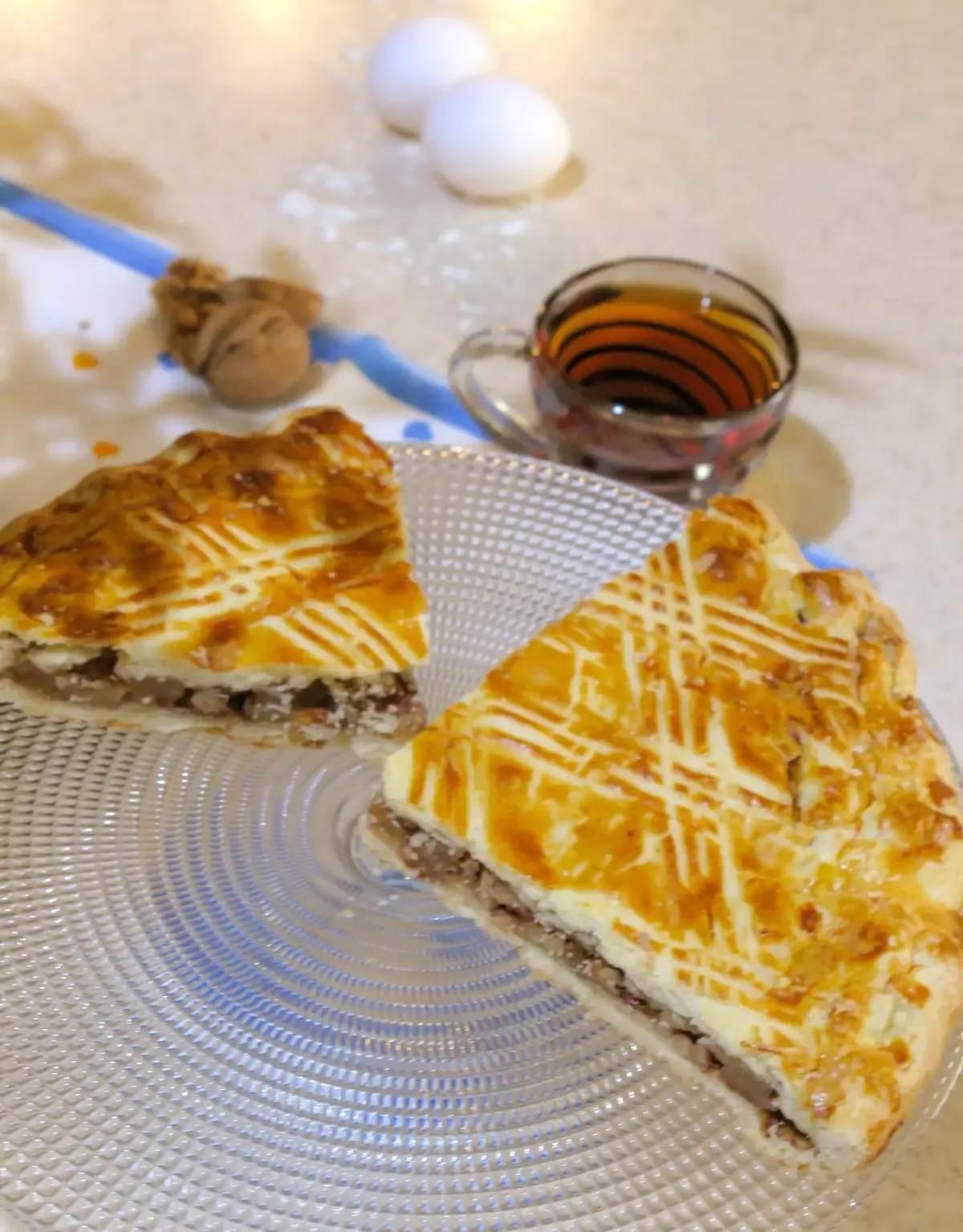 Fatias de torta salgada