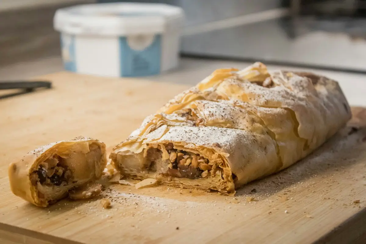 Imagem ilustrativa: strudel de maçã sem açúcar