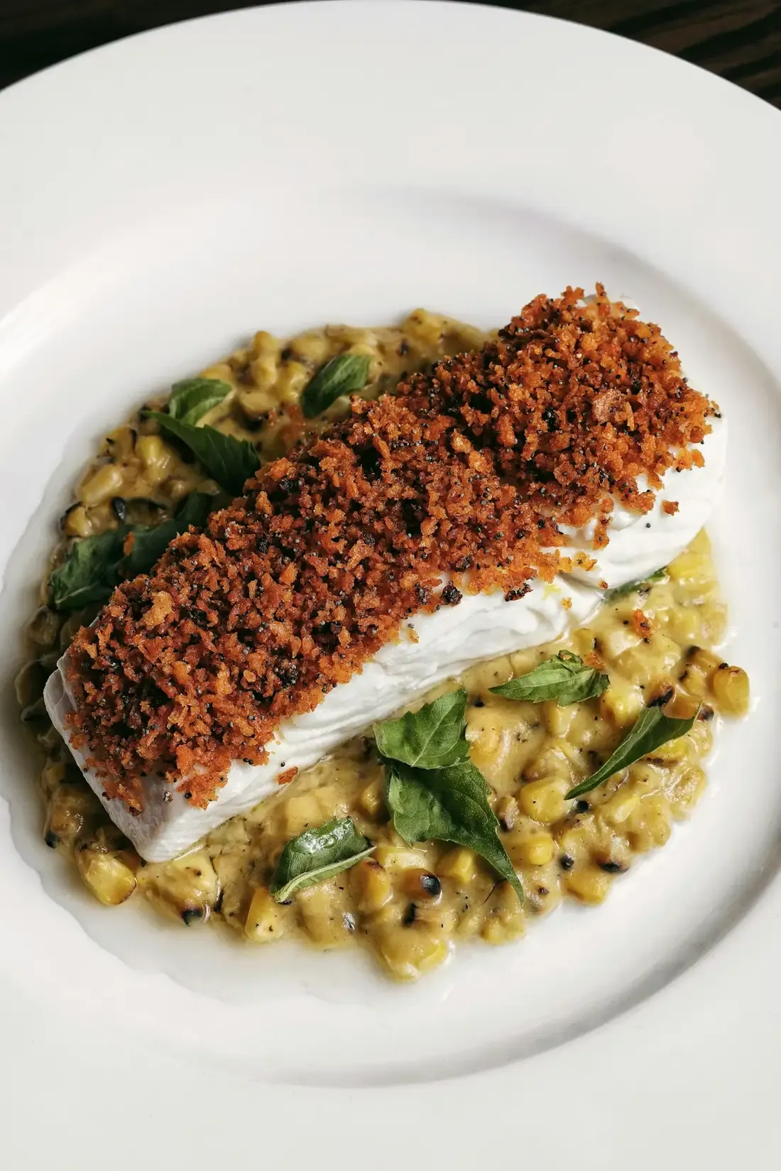 Filé de peixe com crosta crocante