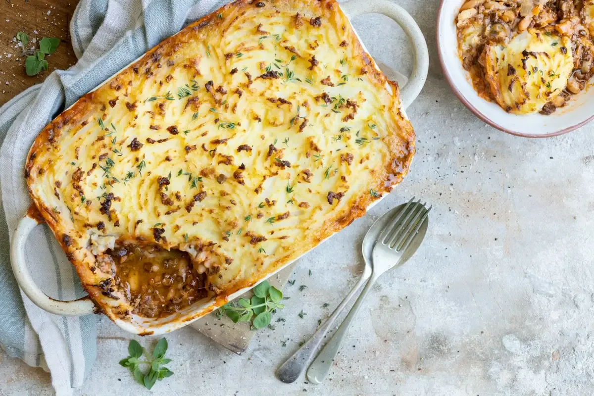 Escondidinho gratinado em travessa