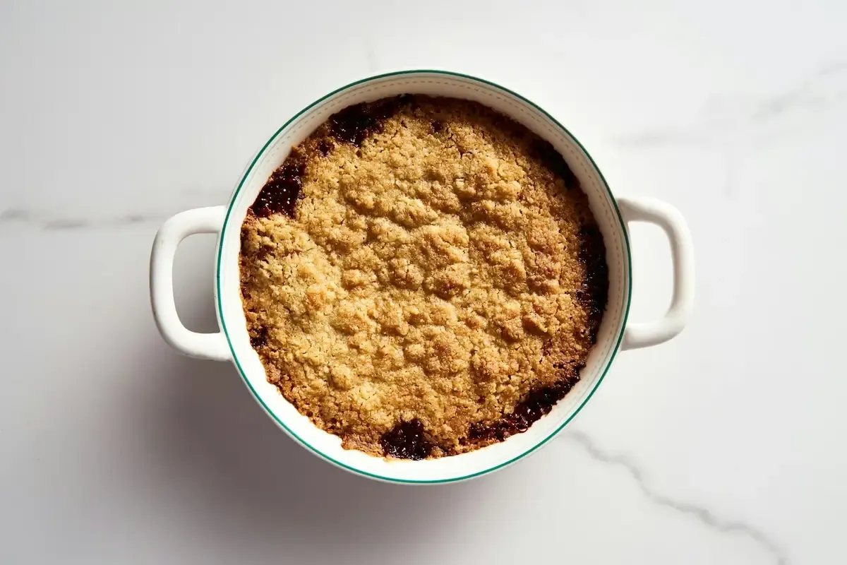 Crumble em panela de cerâmica